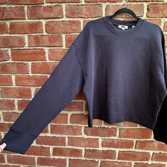 Vince $248 Women navy blue Crew Neck Sweatshirt XS NEW - Picture 14 of 14